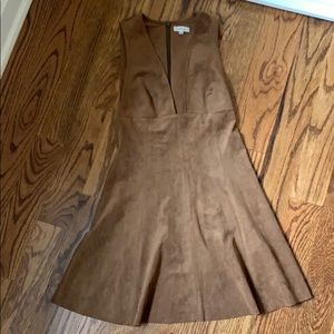 Aritzia brown suede dress